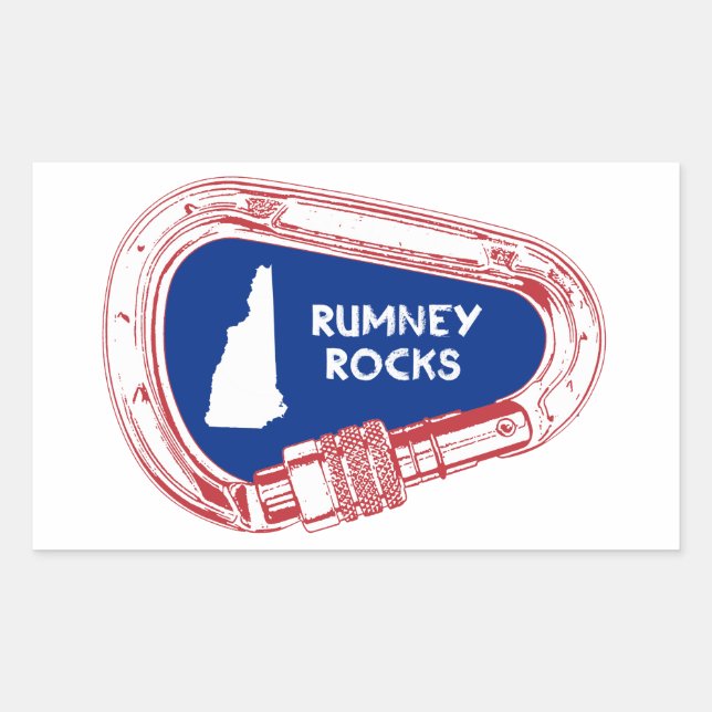 Rumney Rocks Climbing Carabiner Sticker (Front)