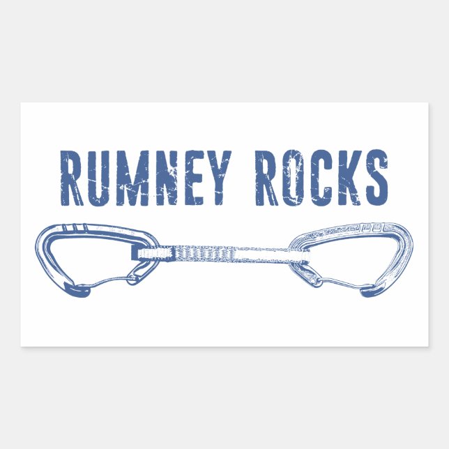 Rumney Rocks Climbing Quickdraw Sticker (Front)