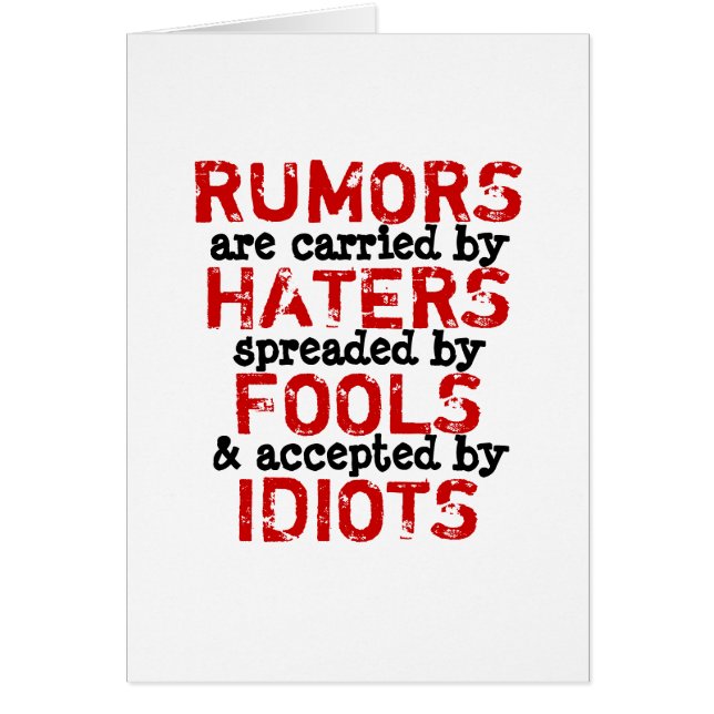 RUMORS ~ Card Truism / Philosophy (Front)