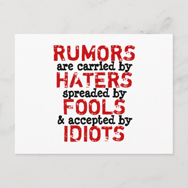 RUMORS - Vérisme de carte postale / Philosophie (Devant)