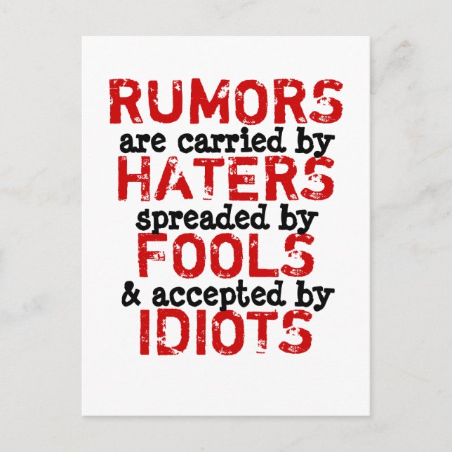 RUMORS - Vérisme de carte postale / Philosophie (Devant)