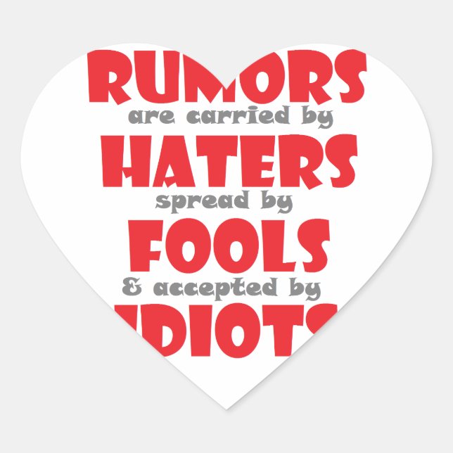 Rumours Heart Sticker (Front)