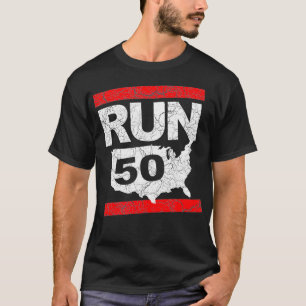 RUN 262 50 States Marathon Run Runner Inspired Des T-Shirt