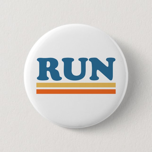 run 2 inch round button (Front)