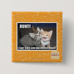 RUN!!! 2 INCH SQUARE BUTTON