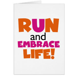 Run and Embrace Life Orange Pink