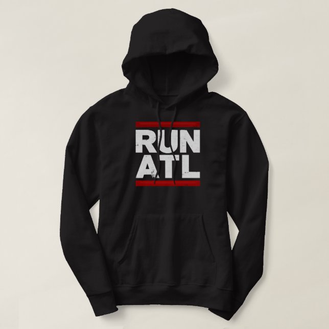 RUN ATL - Atlanta NBA  Hoodie (Design Front)