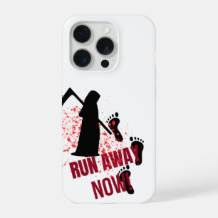 RUN AWAY NOW – Creepy Horror Footprints Phone Case