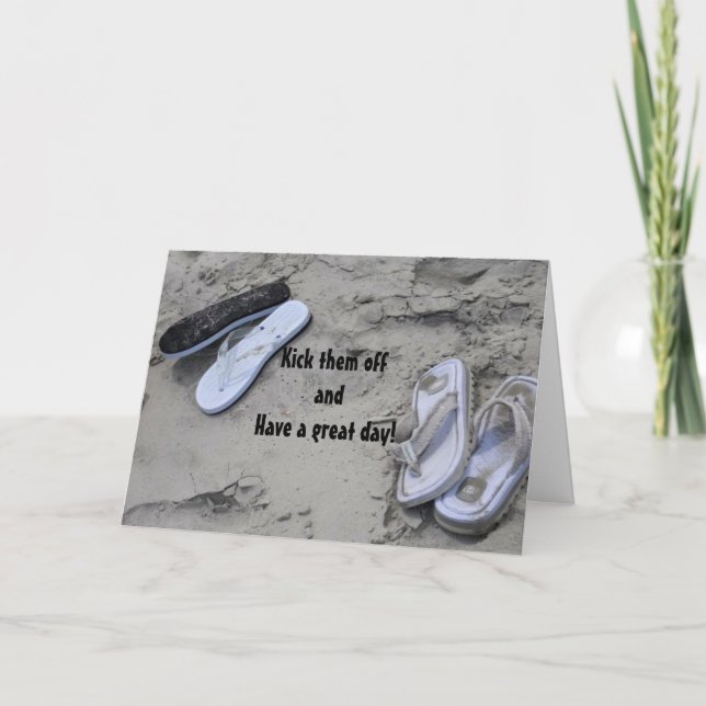 RUN BAREFOOT AND HAVE FUN ON YOUR BIRTHDAY CARD (Front)