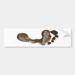 Run Barefoot Bumper Sticker