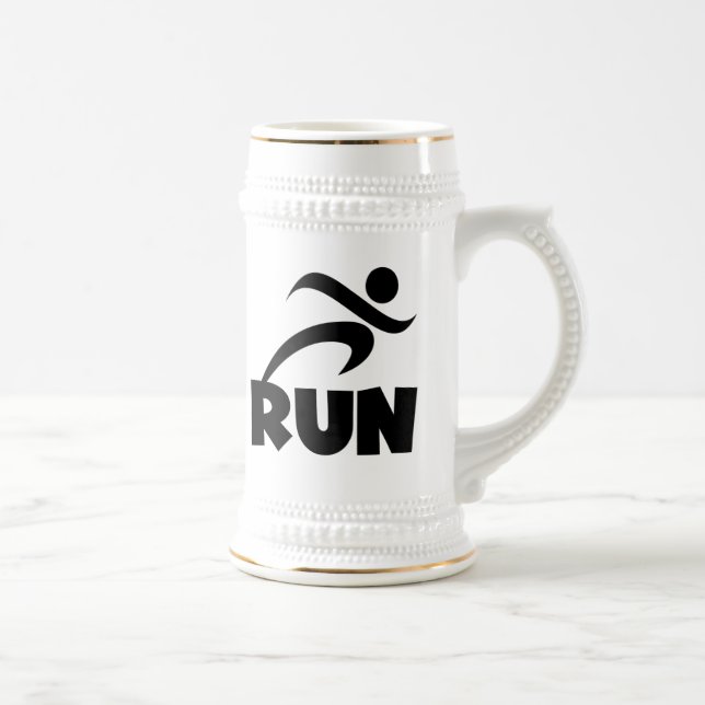 RUN Black Beer Stein (Right)