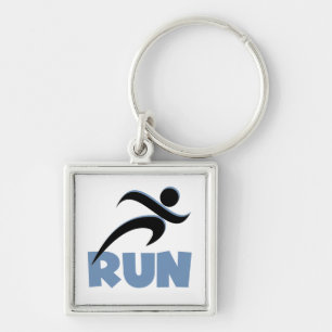 RUN Blue Keychain