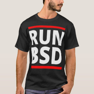 Run BSD Systems Admin Computer Nerd Hackers T-Shirt