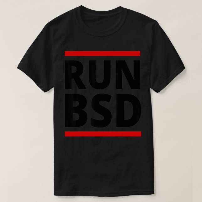 Run BSD  T-Shirt (Design Front)