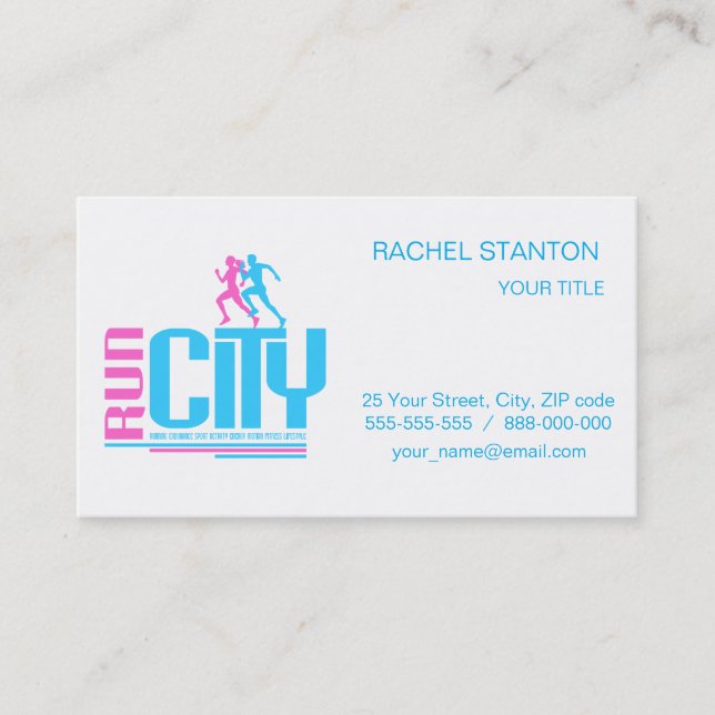 Run city business card (Front)