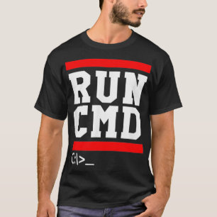 RUN CMD Console Command Prompt Sysadmin T-Shirt