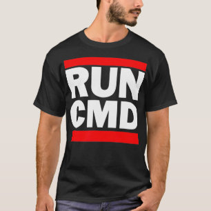 Run-CMD Funny Command Prompt Computer Programmer  T-Shirt