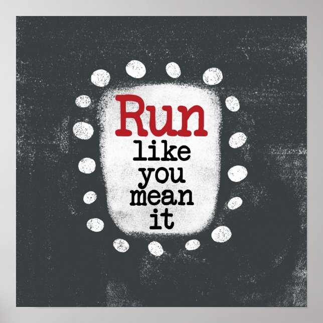 Run Comme Vous Voulez Dire It Poster Wall Art (Devant)