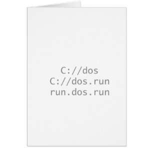 Run DOS, drôle geeky