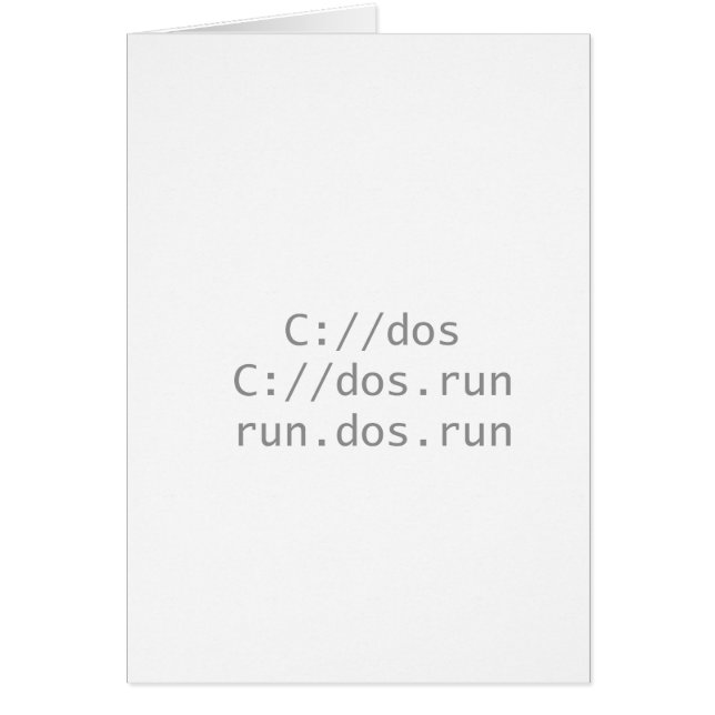 Run DOS, funny geeky (Front)