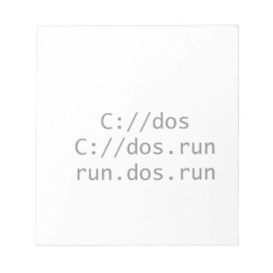 Run DOS, funny geeky Notepad