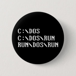 RUN DOS RUN 2 INCH ROUND BUTTON