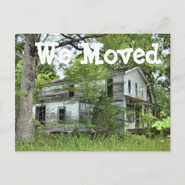 Run Down House We Moved Change of Address Cards (Front)