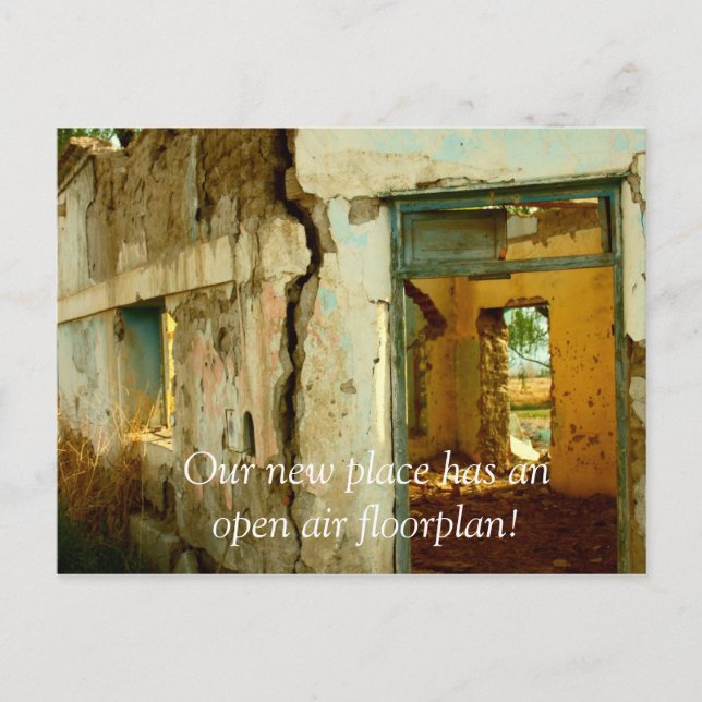 Run Down House We Moved Change of Address Cards (Front)