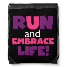 Run Embrace Life Purple Pink