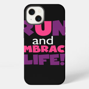 Run Embrace Life Purple Pink iPhone 13 Case