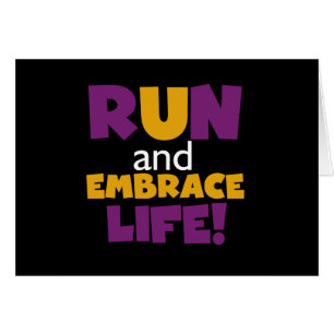 Run Embrace Life Purple Yellow