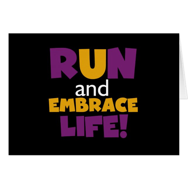 Run Embrace Life Purple Yellow (Front Horizontal)