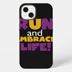 Run Embrace Life Purple Yellow iPhone 13 Case