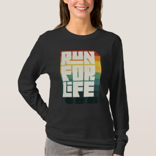 Run For Life  Marathon Finisher Runners Vintage Re T-Shirt