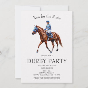 Run for the Roses Kentucky Derby Party Invitation 