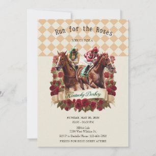Run for the Roses Realistic Horse Kentucky Derby I Invitation