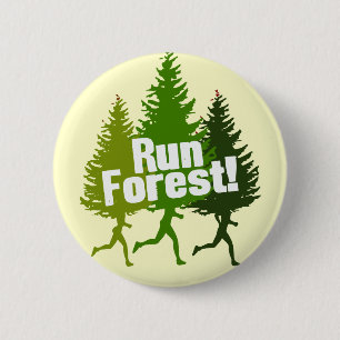 Run Forest, Protect the Earth Day 2 Inch Round Button