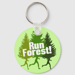 Run Forest, Protect the Earth Day Keychain