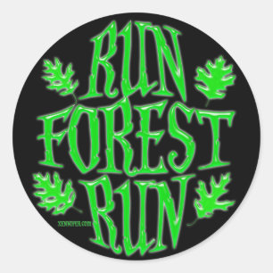 Run Forest Run Stickers