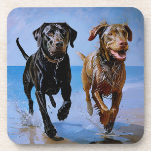 "Run Free, Run Together" Beachside Best Buddies Coaster
