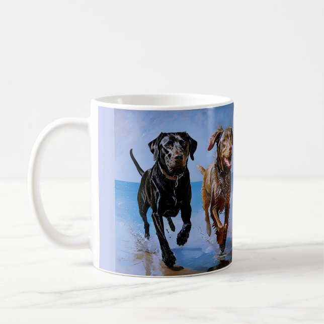 "Run Free, Run Together" Beachside Best Buddies    Coffee Mug (Left)