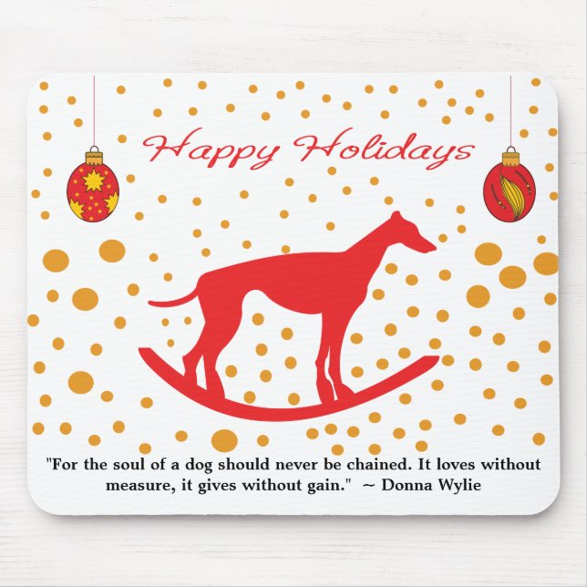 Run Free - Save the Greyhounds! (with poem) Mouse Pad (Front)