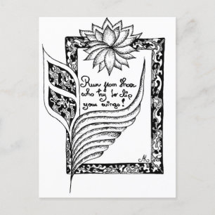 Run from those who try to clip your wings quote postcard