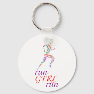 Run girl, run keychain