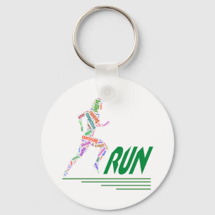 Run girl, run keychain