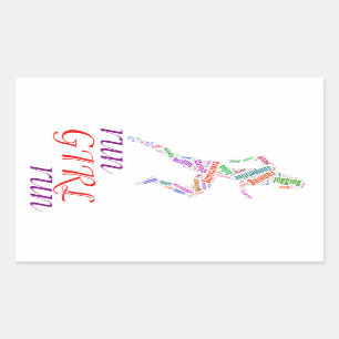 Run girl, run sticker