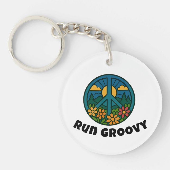 Run Groovy Keychain (Front)