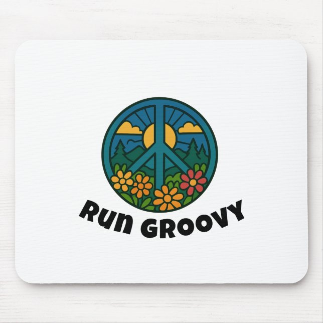 Run Groovy Mouse Pad (Front)