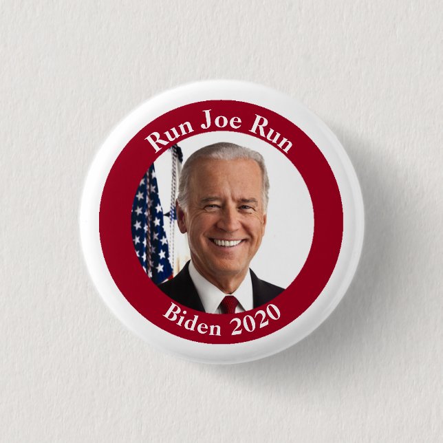 Run Joe Run - Joe Biden - 2020 1 Inch Round Button (Front)