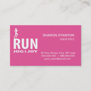 Run, jog and joy business card